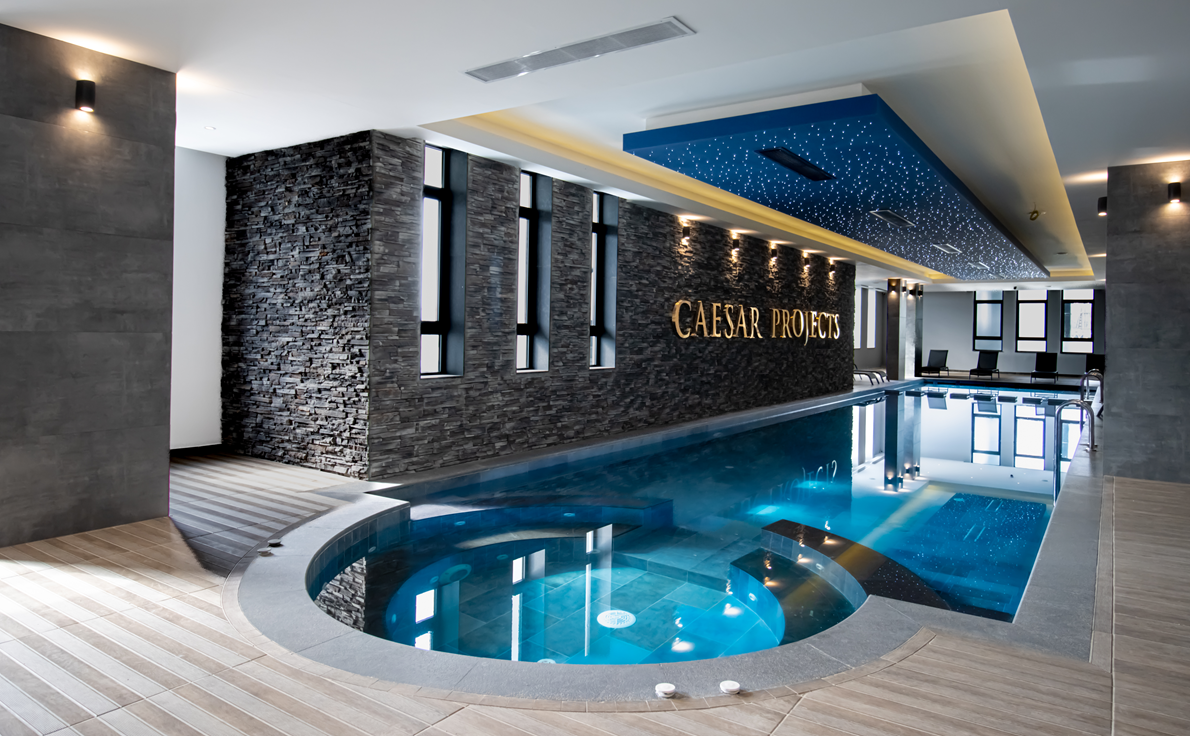 Caesar Projects – basen kryty i wellness, część wspólna
