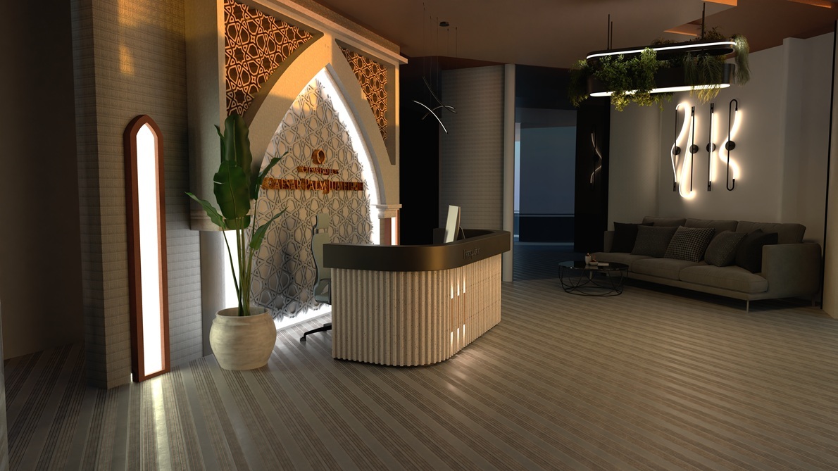 Część wspólna – lobby i recepcja, klimat premium